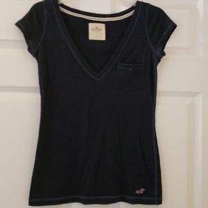 Hollister neck t shirt